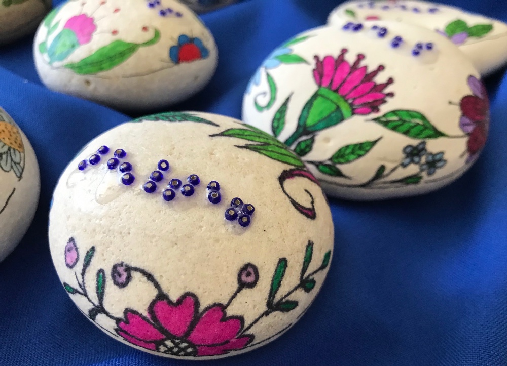 Handpainted-Rocks-with-Raised-Braille-Dots