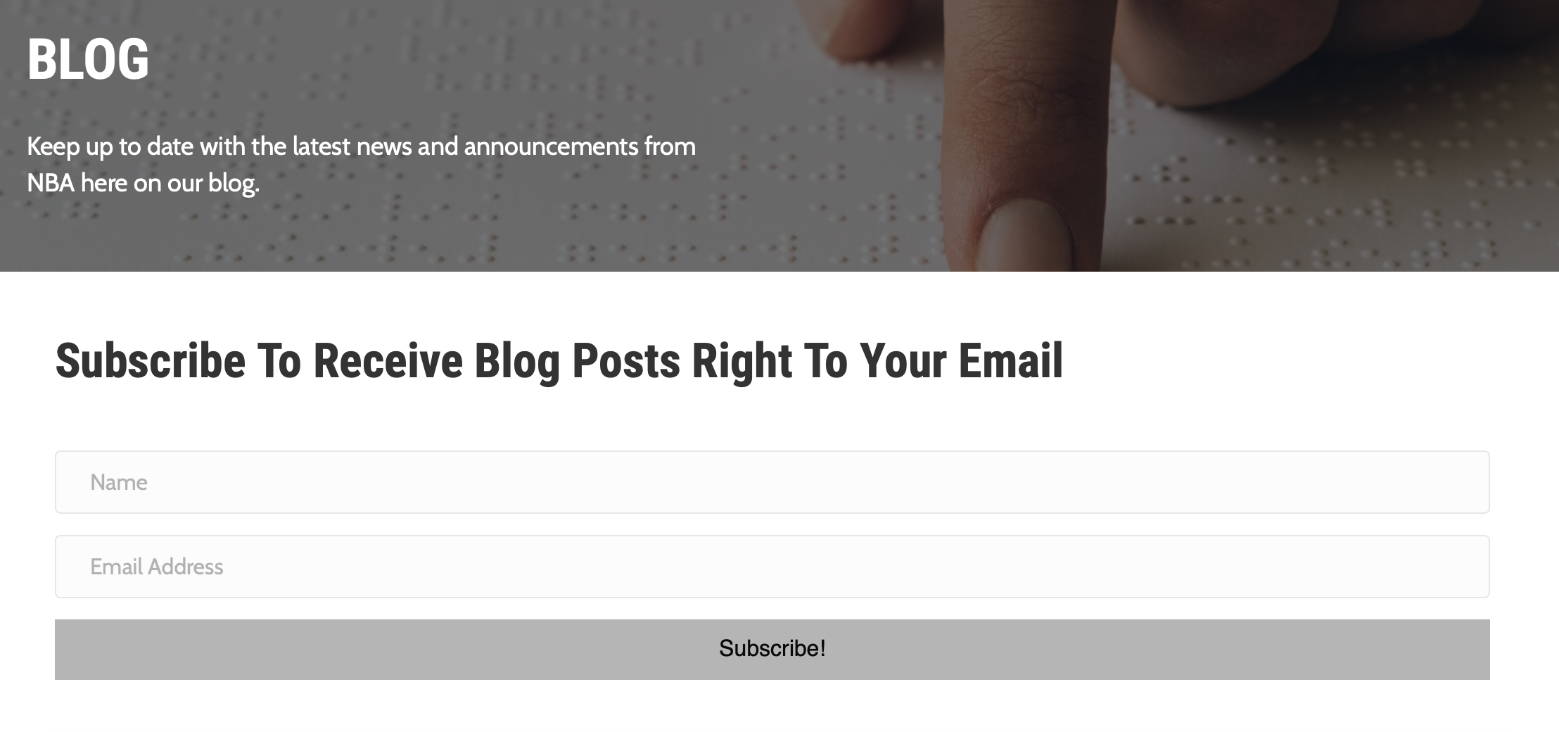 NBA Blog Sign Up Form NBA Blog Sign Up Form